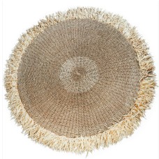 Straw Grass Round Rug Fringes 150 cm