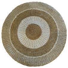 Straw Grass Round Rug Natural Brown 150 cm