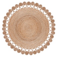 Brown Straw Grass Round Rug 150 cm