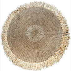 Straw Grass Fringes Round Rug 180 cm