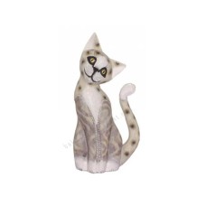 Wood Cat Brown White Wash 25 cm