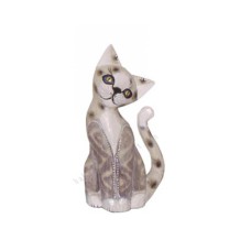 Wood Cat Brown White Wash 20 cm