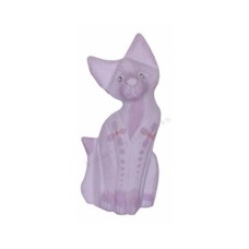 Wood Cat Light Purple Flower 15 cm