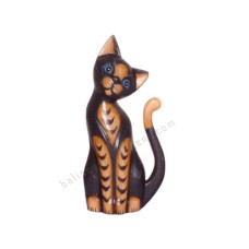 Wood Cat Stripes Long Tail 25 cm