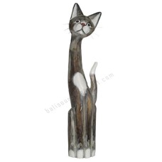 Wood Cat Painted Grey White Wash 100 cm