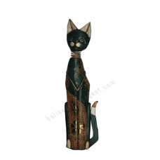 Wood Cat Green Gold Springs Neck 80 cm