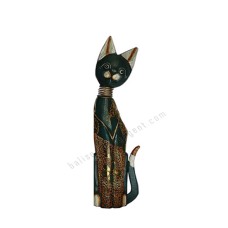 Wood Cat Green Gold Springs Neck 60 cm