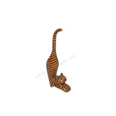 Wood Cat Stretching Brown Stripes 10 cm