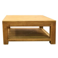 Square Teak Coffee Table Single Shelf