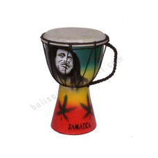 Wood Djembe Bob Marley Jamaica 50 cm