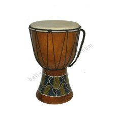 Wood Djembe Aboriginal Green 40 cm