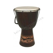 Wood Djembe Dark Brown Carved 50 cm