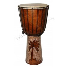 Wood Djembe Brown Painted Palm 70 cm