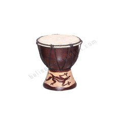 Wood Dark Brown Djembe Gecko 15 cm