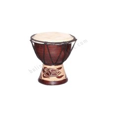 Wood Brown Djembe Carved Turtle 15 cm