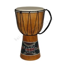 Wood Djembe Natural Brown Turtle 60 cm