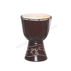 Wood Djembe Dark Brown Turtle 40 cm