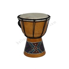 Wood Djembe Aboriginal Painted 40 cm