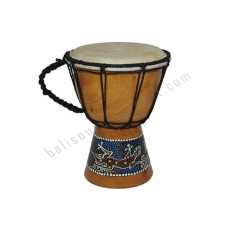 Wood Djembe Natural Brown Gecko 40 cm