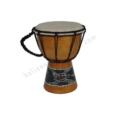 Wood Djembe Natural Brown Turtle 40 cm