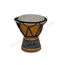 Wood Djembe Natural Brown Lizard 20 cm