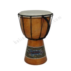 Wood Djembe Natural Brown Lizard 50 cm