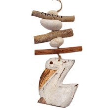 Wood Pelican Driftwood Mobile 30 cm