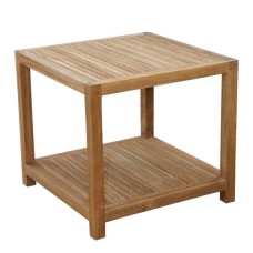 Teak Patio Square End Side Table