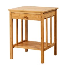 Teak End Table With Drawer And Shelf