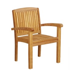 Teak Stacking Arm Chair LUCIO