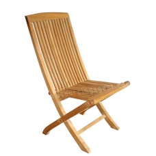 Teak Garden High Back Folding Chair FABIO