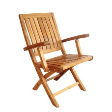 Teak Garden Folding Arm Chair AMANDA