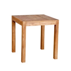 Teak CARITA Table Natural Brown 80 cm