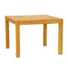 Teak CARITA Table Natural Brown 100 cm