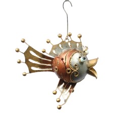 Metal Fish Silver Brown Gold 24 cm