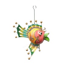 Metal Fish Yellow Green Pink 20 cm