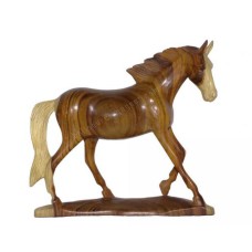 Sono Wood Walking Horse on Base 20 cm