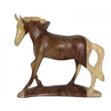 Sono Wood Walking Horse on Base 15 cm