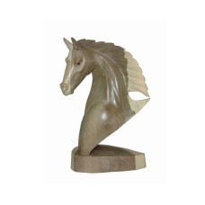 Hibiscus Wood Horse Head 30 cm