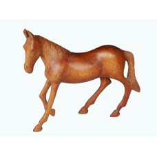 Wood Walking Horse Brown Sculpture 20 cm