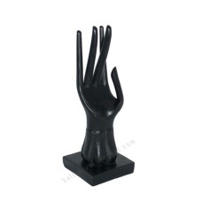 Wood Black Right Hand Rings Display 25 cm