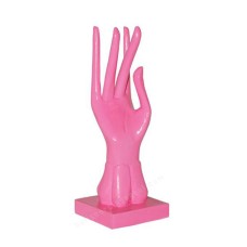 Wood Pink Right Hand Rings Display 25 cm