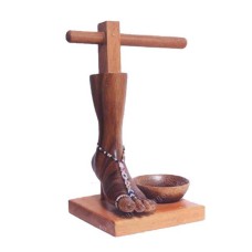 Wood Brown Foot Anklet Display 40 cm