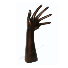 Wood Brown Left Hand Rings Display 30 cm