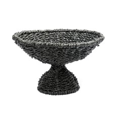 Straw Grass Fruit Platter Black 20 cm