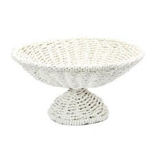 Straw Grass Fruit Platter White 20 cm