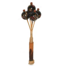 Wood Maracas Black Ping Pong Balls 28 cm