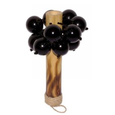 Wood Maracas Black Ping Pong Balls 25 cm