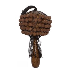 Dried Gourd Stick Maracas With Beads 23 cm