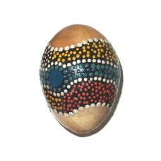 Wood Egg Maracas Aborigine Grey Red 6 cm